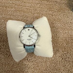 Kate Spade Silver Watch with Turquise Patterned Band